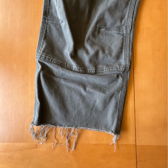 Carhartt 36 Green Relaxed Fit Double Knee Cut Off - Picture 2 of 7